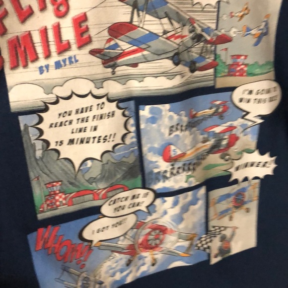 Navy boys long sleeve airplane T-shirt - Picture 6 of 6